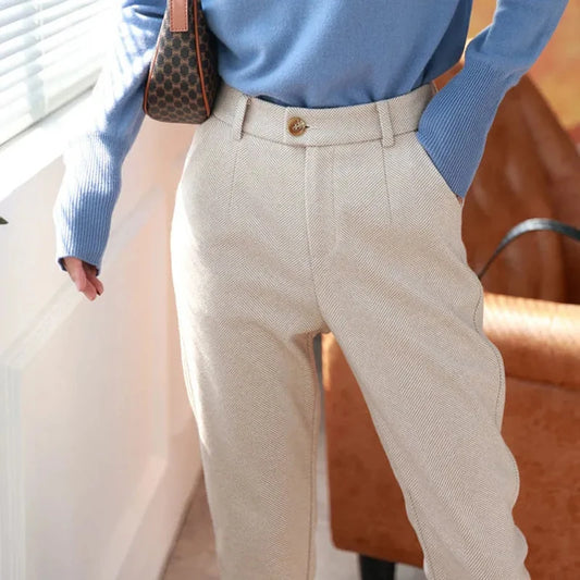 Pantalón Tipo Harem de Lana para Mujer – Elegancia y Comodidad