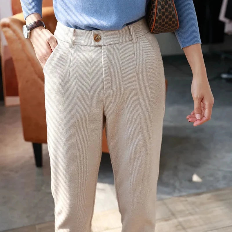 Pantalón Tipo Harem de Lana para Mujer – Elegancia y Comodidad
